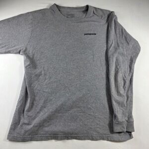 Patagonia T Shirt Mens Medium Gray Organic Cotton Mountain Graphic 38933 Regular